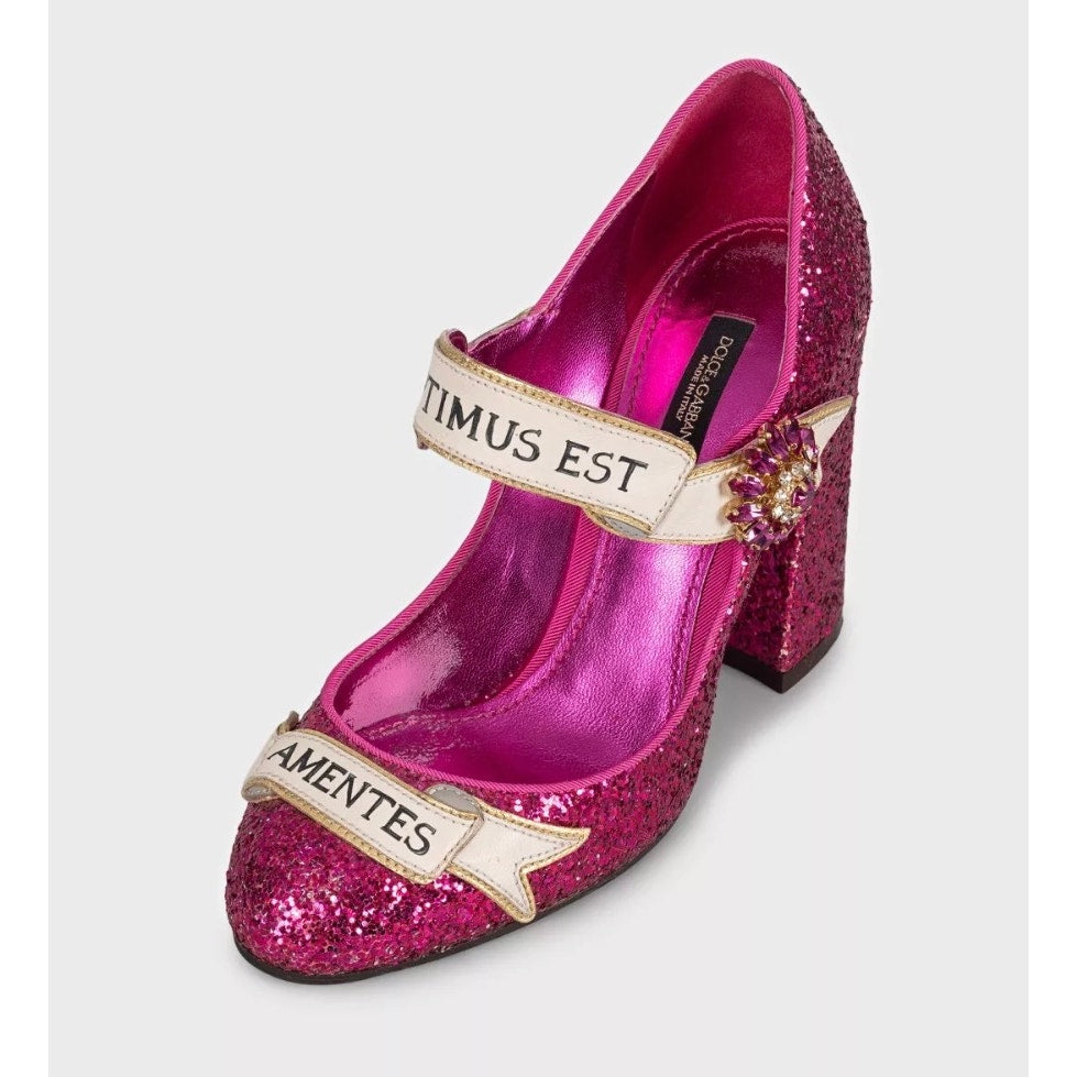 Dolce & Gabbana Pink Glitter Pumps - EU 36.5 Pre-owned