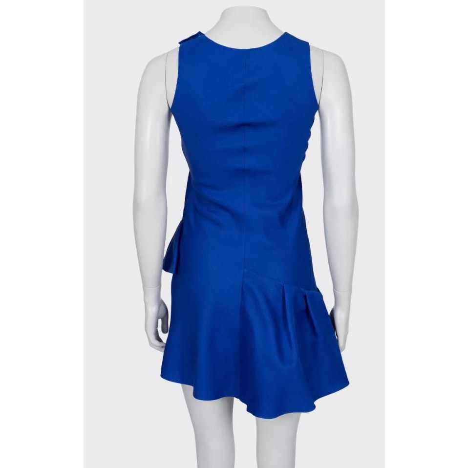 Christian Dior Vintage Blue Silk Blend A-Line Dress Sz.40/S Pre-owned