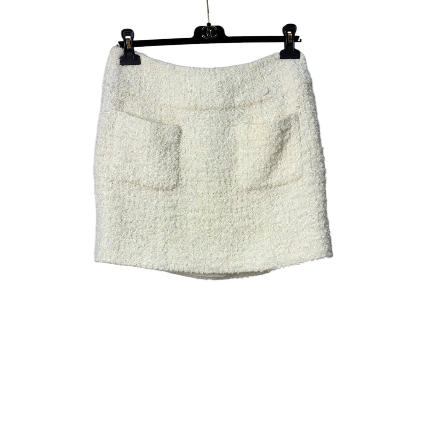 Chanel Tweed Ivory Mini Skirt  Sz.40 pre-owned