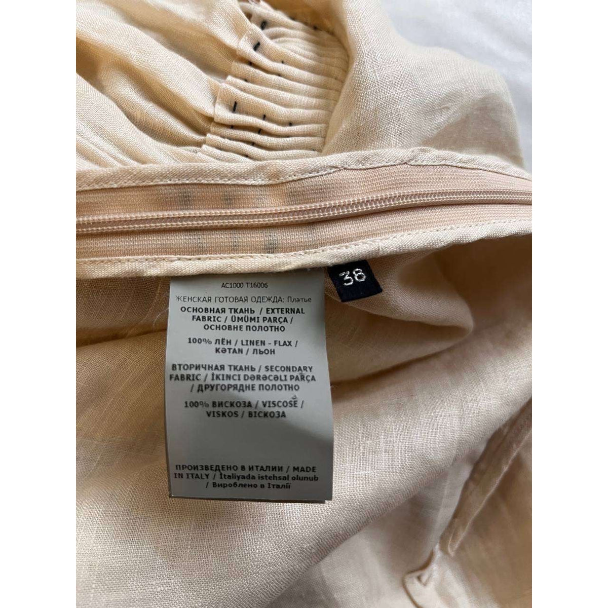 NWOT Tom Ford Beige Linen Belted Dress IT 38 XS Pre-owned