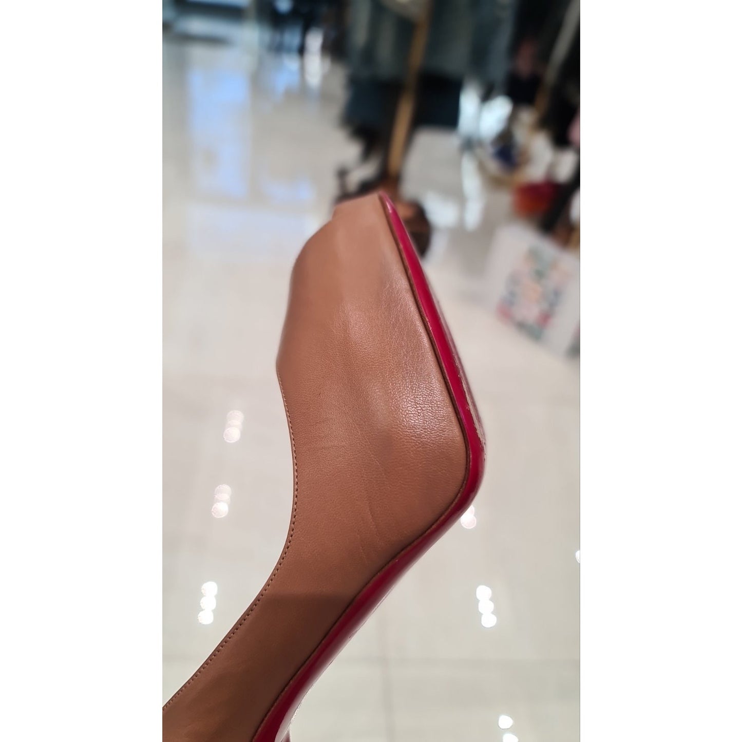 Christian Louboutin Very Prive Brown Leather Heels Sz.38.5 pre-owned