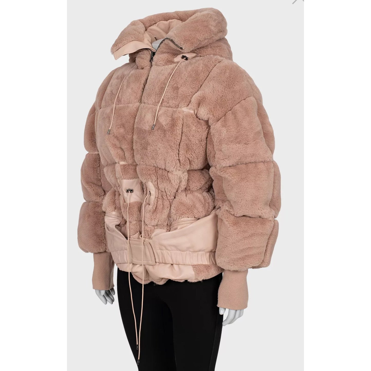 Tom Ford Pink Faux Fur Oversized Puffer Coat Sz. M Pre-owned