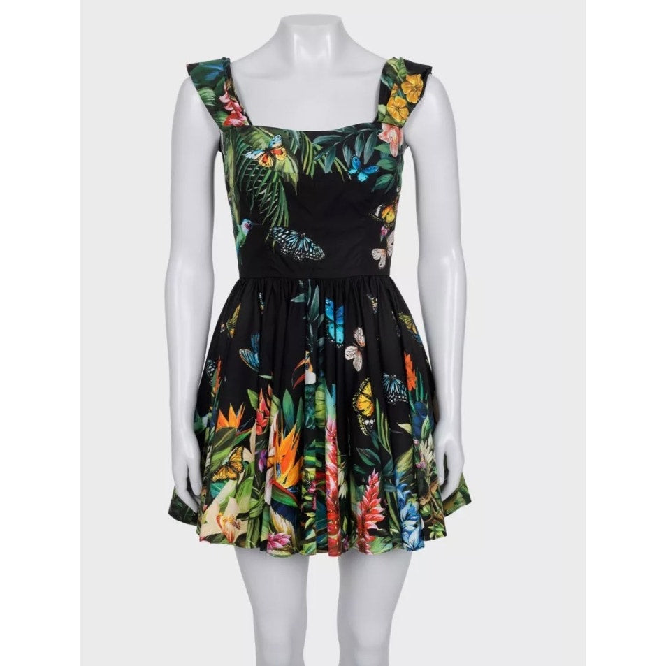 Dolce & Gabbana Bright Print Cotton Mini Dress IT40/S pre-owned