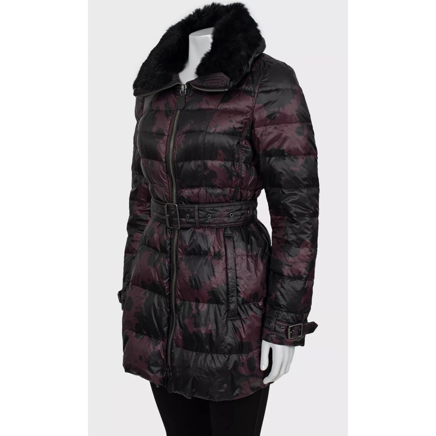Burberry Brit Printed Fitted Down Coat  Sz.S Pre-owned
