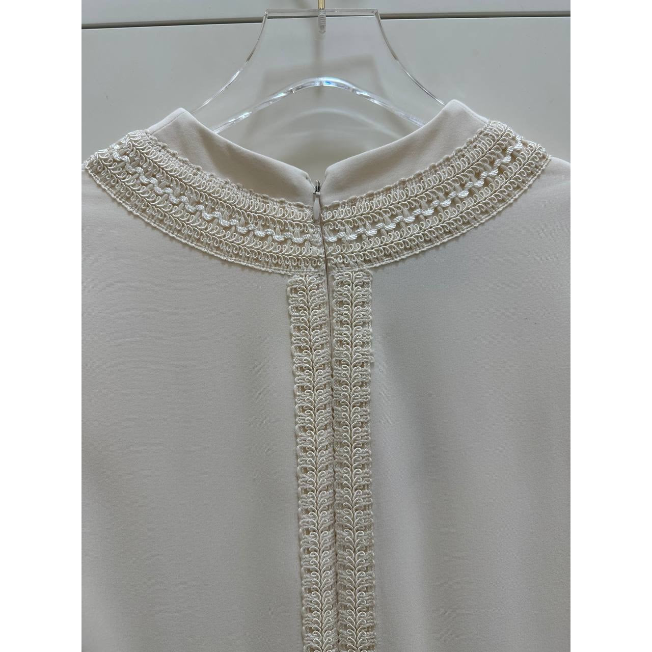 Vintage Valentino Silk Embroidered Trim Dress Sz.38 Pre-owned