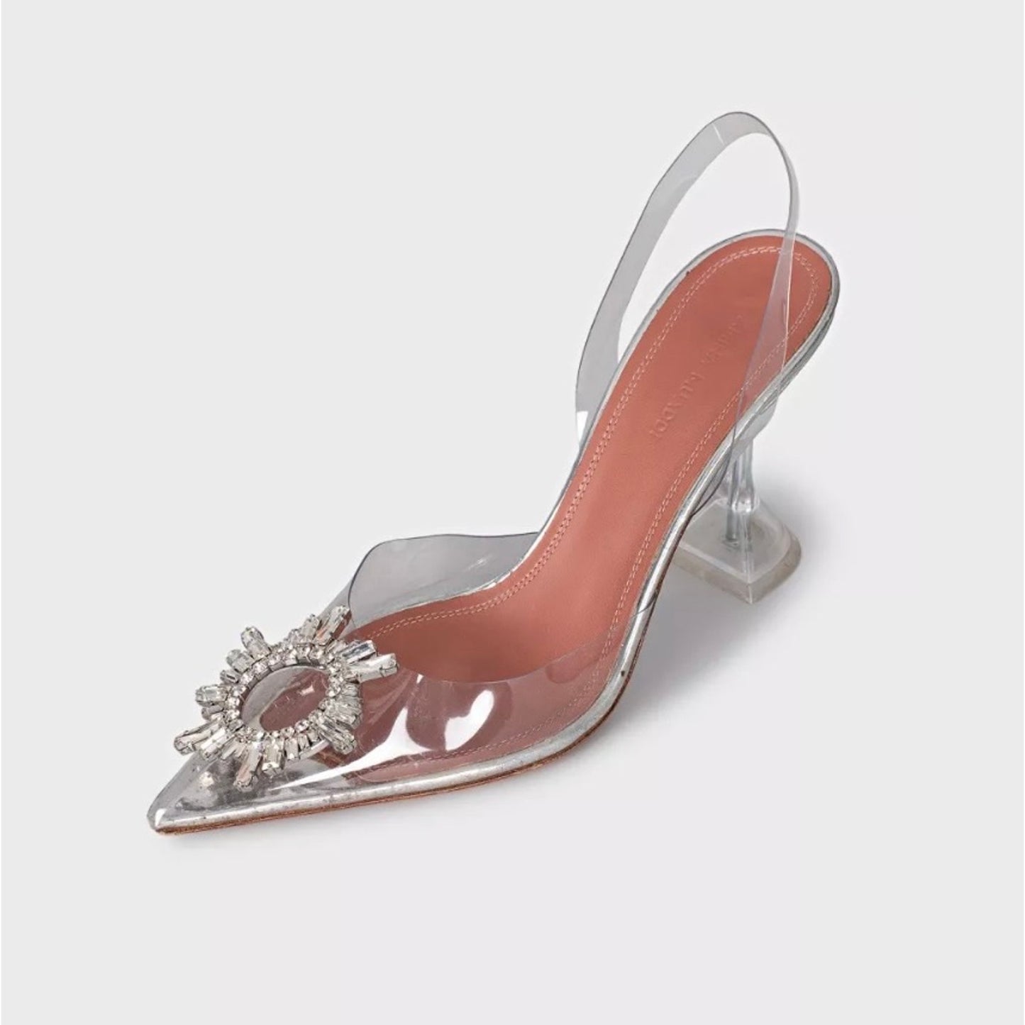 Amina Muaddi Begum Clear Slingbacks - Size 38 Pre-owned