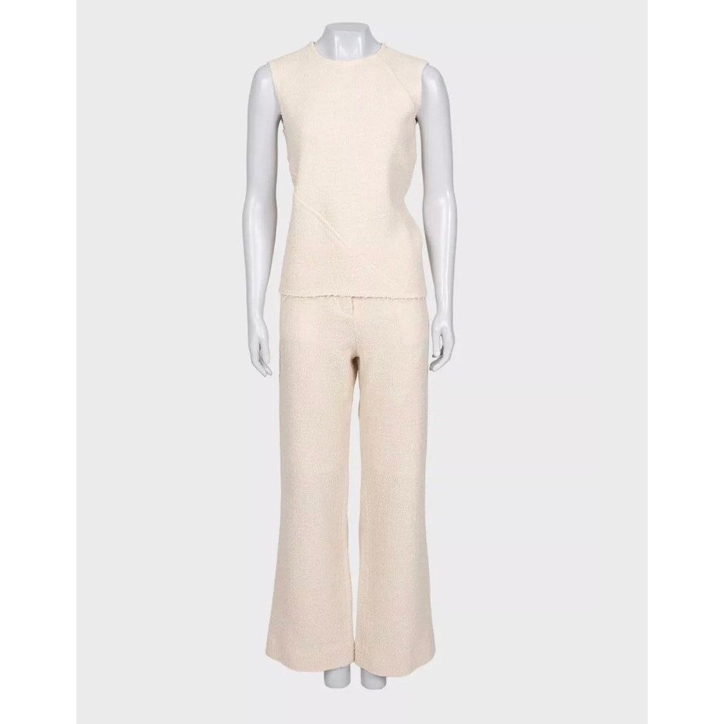 Celine White Wool & Silk Two-Piece Set - FR 36 Pre-owned