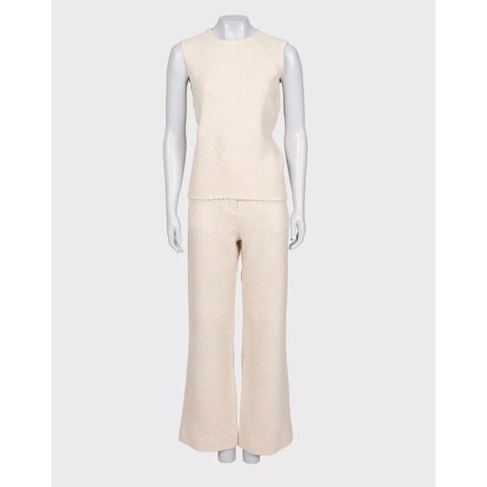 Celine White Wool & Silk Two-Piece Set - FR 36 Pre-owned