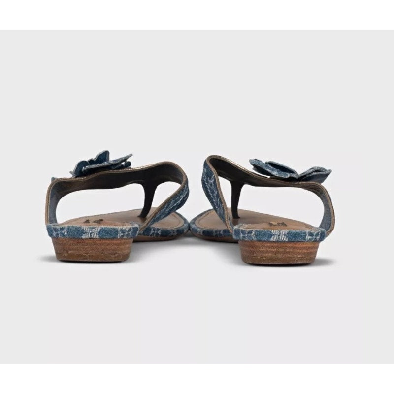 Louis Vuitton Denim Monogram Flip-Flops – Size 39 Pre-owned