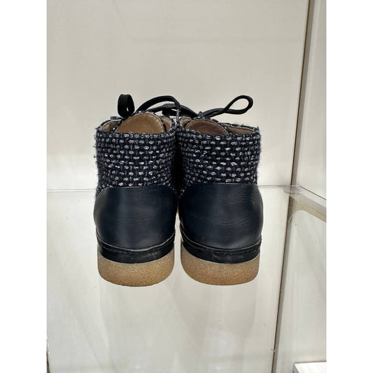 Chanel Tweed & Leather High-Top Sneaker Sz.36,5 Pre-owned
