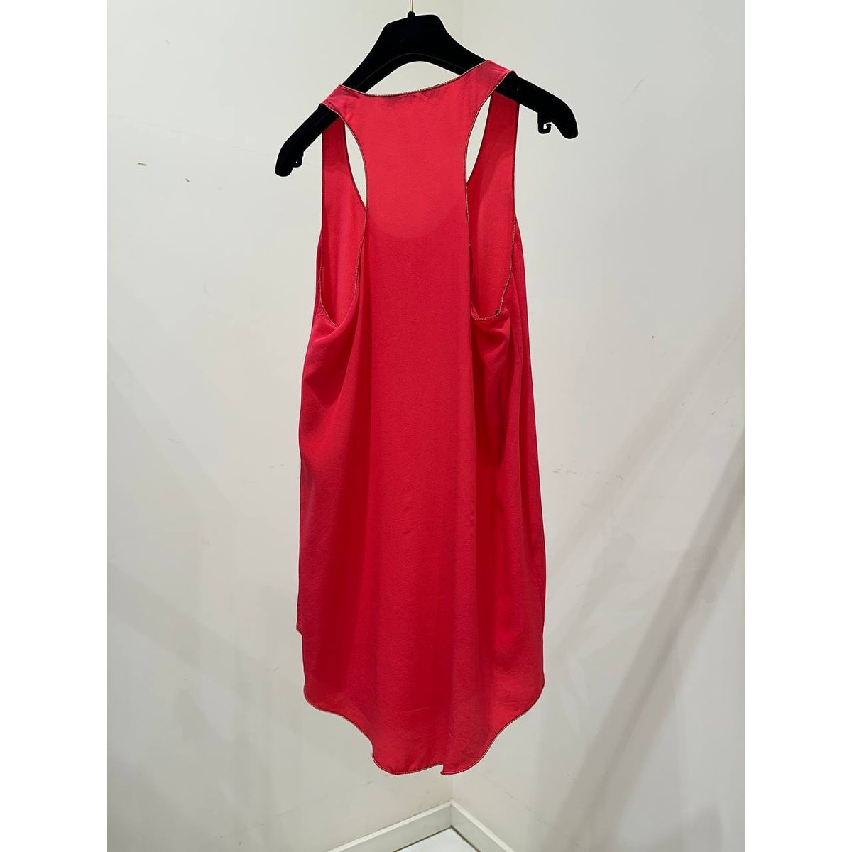 Roberto Cavalli Red Silk Sleeveless Dress, Size 40 pre-owned