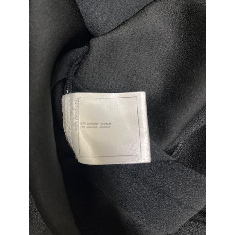 NWOT Chanel Black Coat with Gold Strap Details, Sz 42/ XL Pre-owned