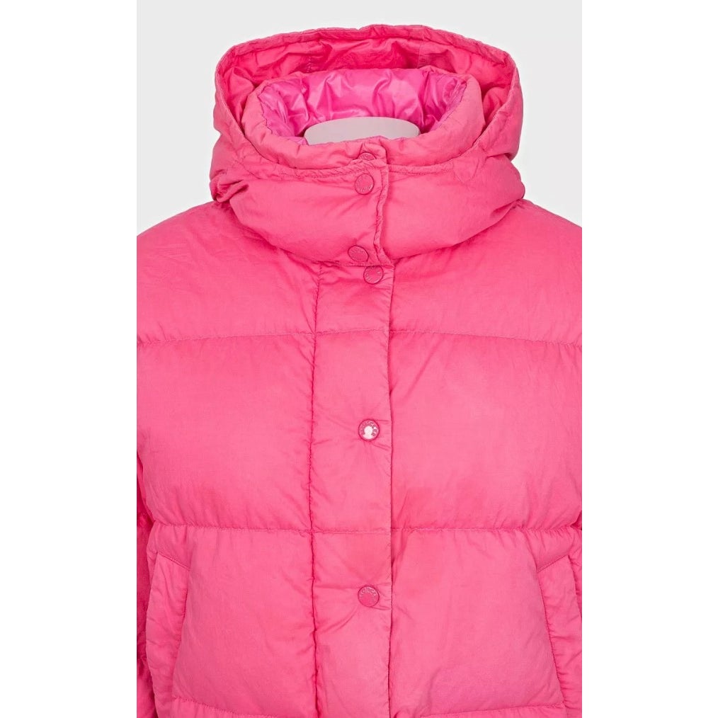 Moncler Pink Down Puffer Jacket with Detachable Hood Sz.2/XS pre-owned