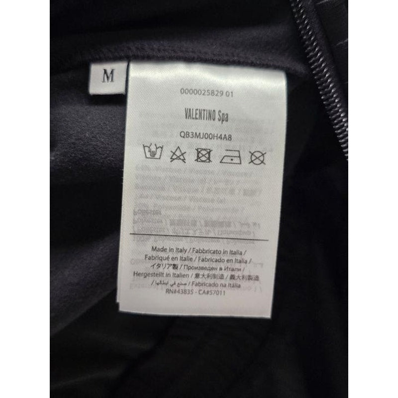 Valentino Black Pleated Hem Long Sleeve Dress M Pre-owned