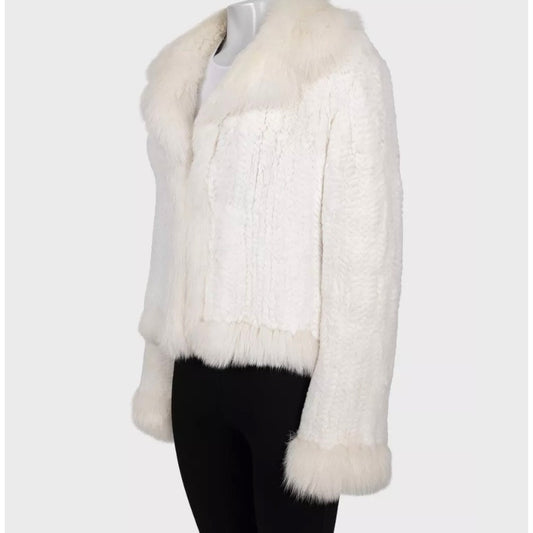 Valentino Roma Luxurious White Faux Fur Coat - Size XL Pre-owned