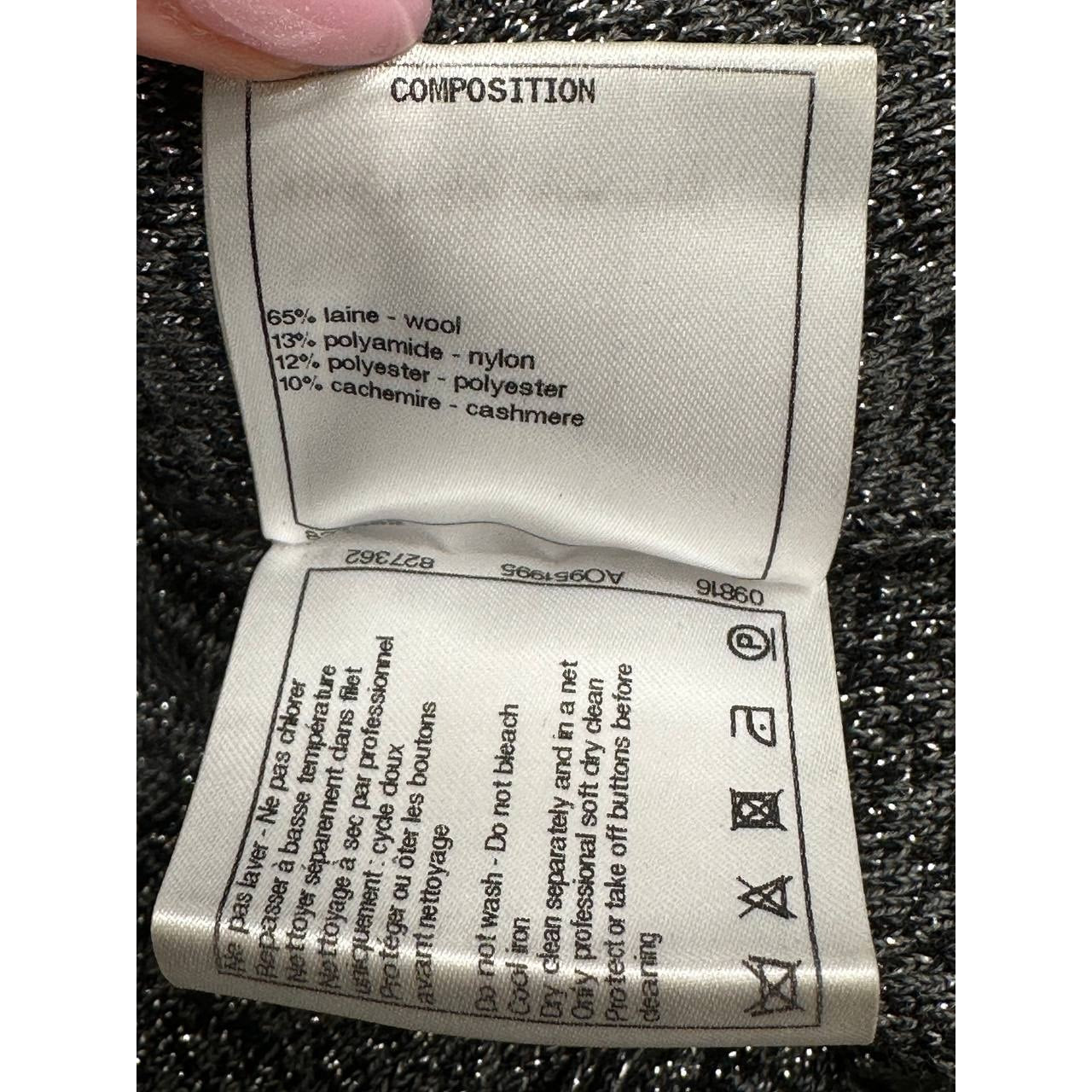 Chanel Pre-Fall 2017 Grey Wool Cashmere Shift Dress Sz.38 pre-owned