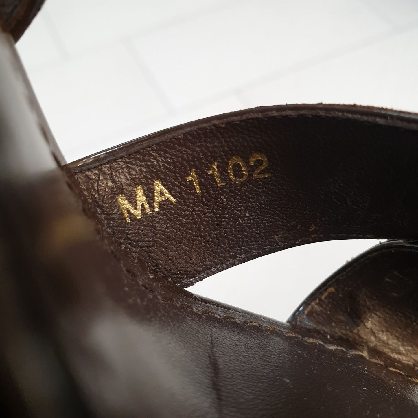 Louis Vuitton Brown Monogram Leather Kalahari Wedge Sandals Sz.37 Pre-owned