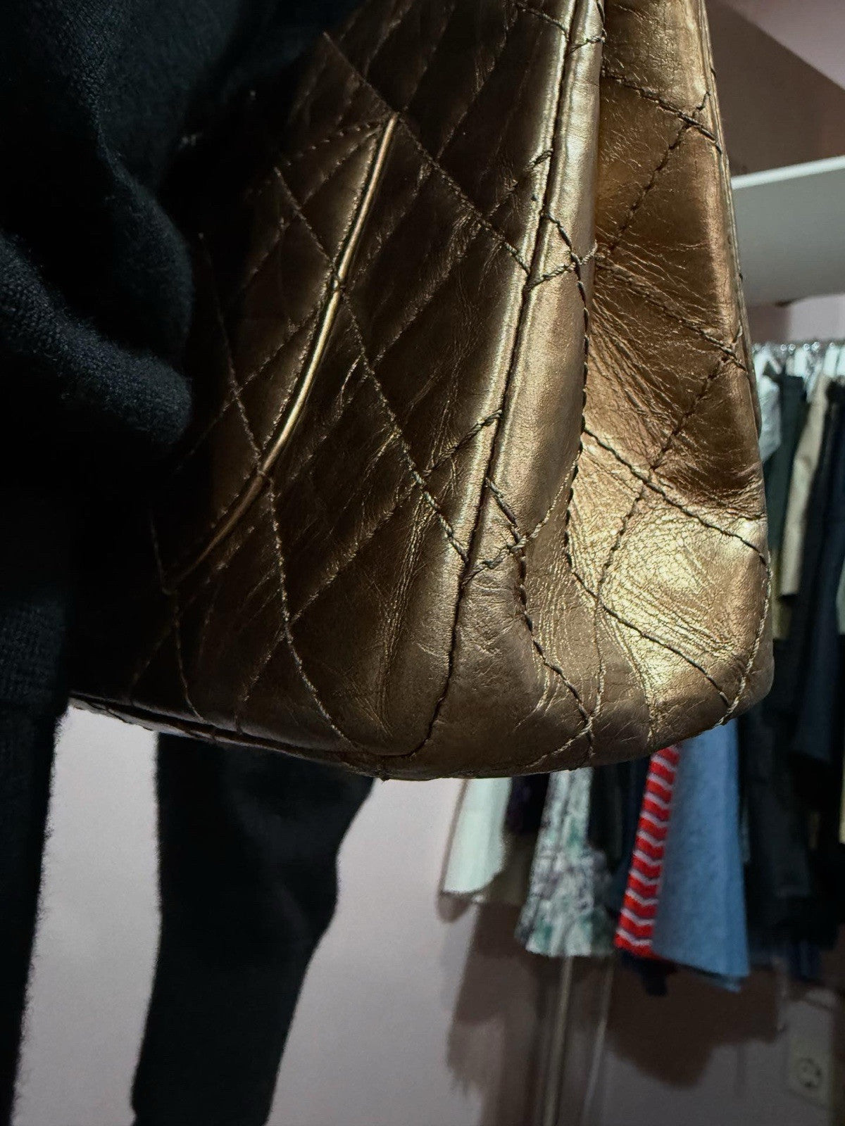 Chanel Chanel Bronze Aged Calfskin Reissue Double Flap Classic Bag