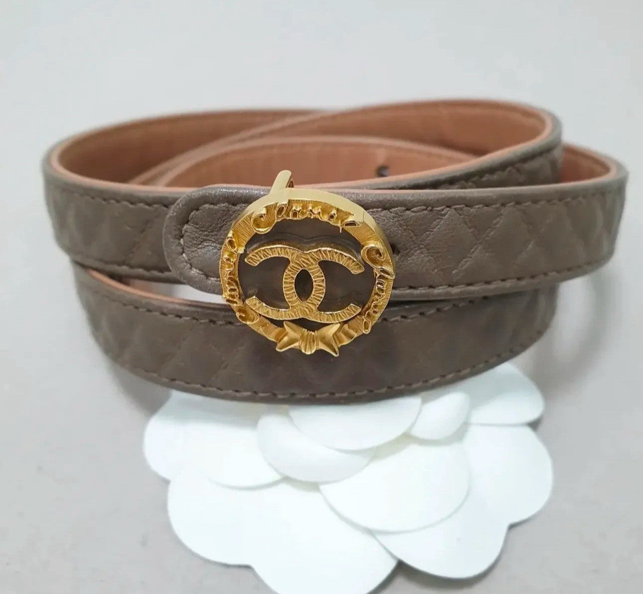 Chanel Blown Leather Lambskin Chain CC Belt