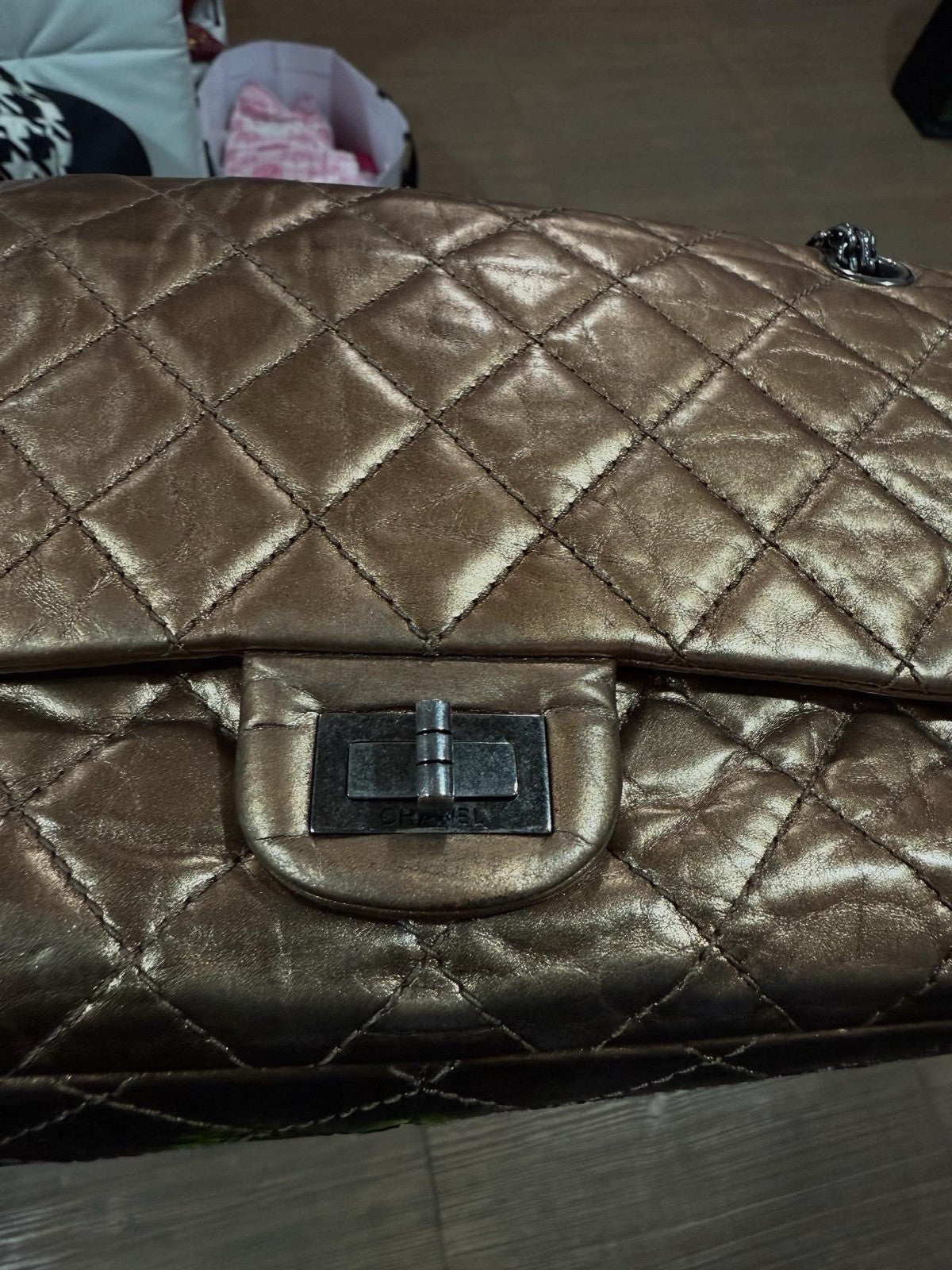 Chanel Chanel Bronze Aged Calfskin Reissue Double Flap Classic Bag