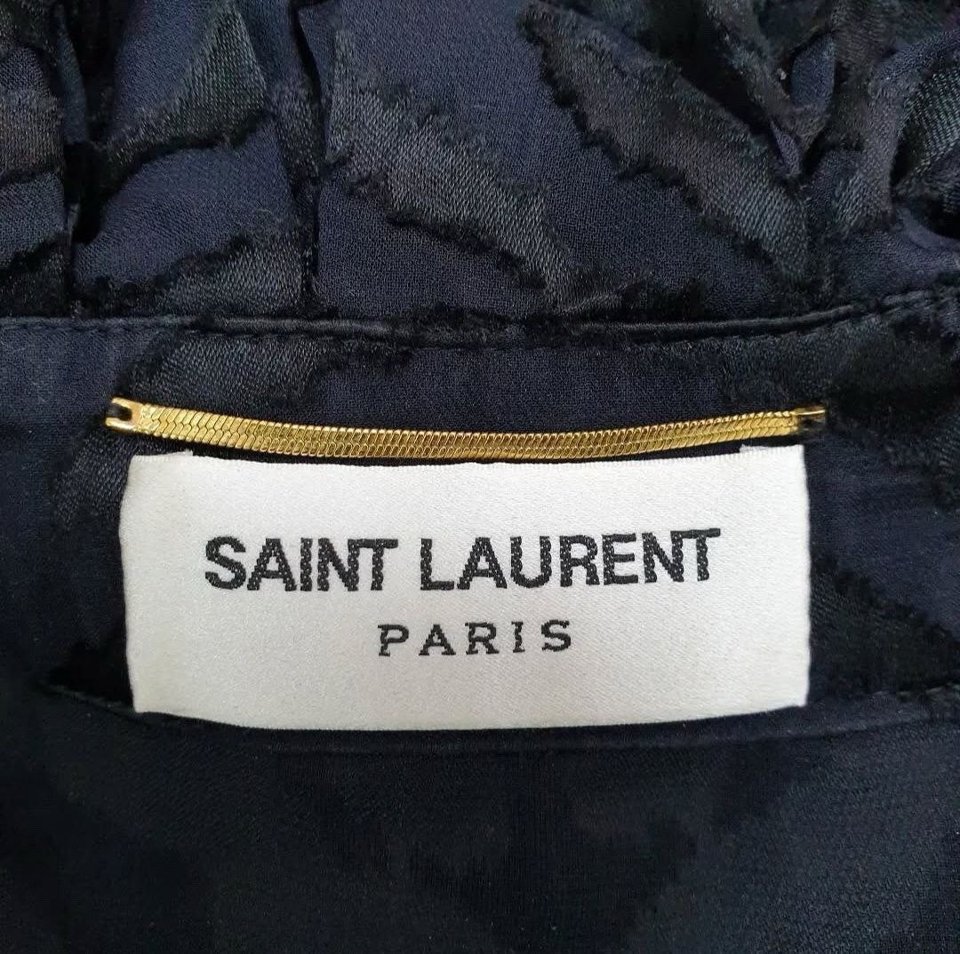 Saint Laurent Black Printed Mini Dress Sz.38