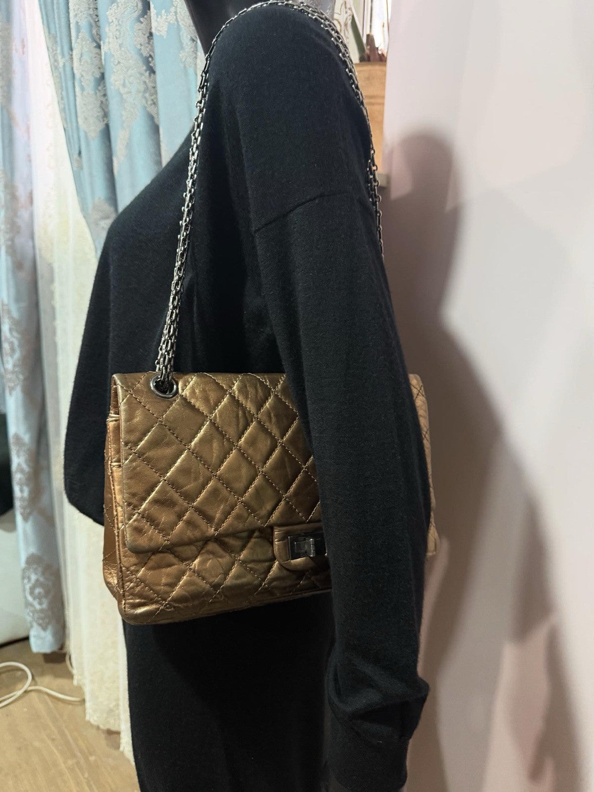 Chanel Chanel Bronze Aged Calfskin Reissue Double Flap Classic Bag