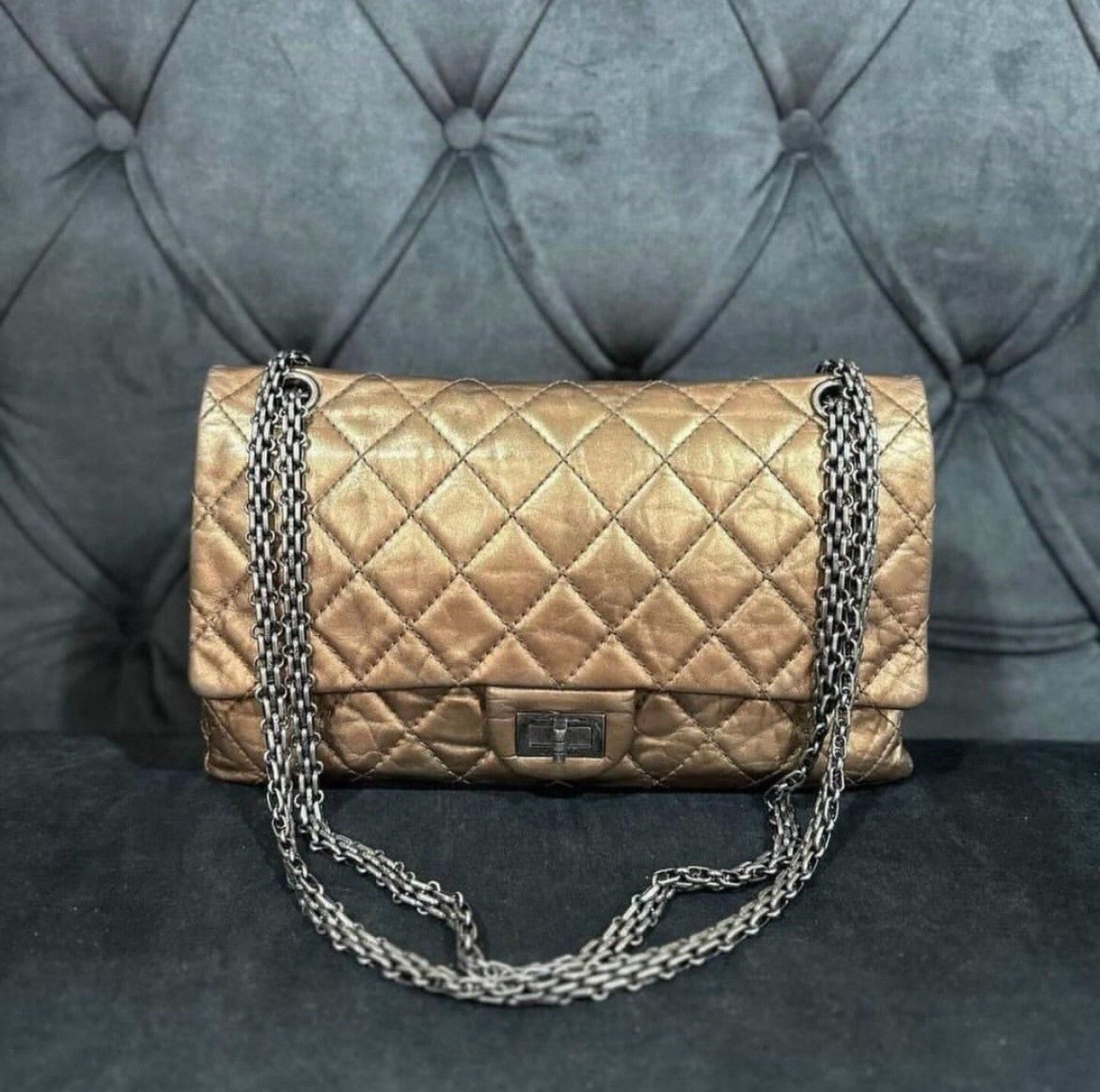Chanel Chanel Bronze Aged Calfskin Reissue Double Flap Classic Bag