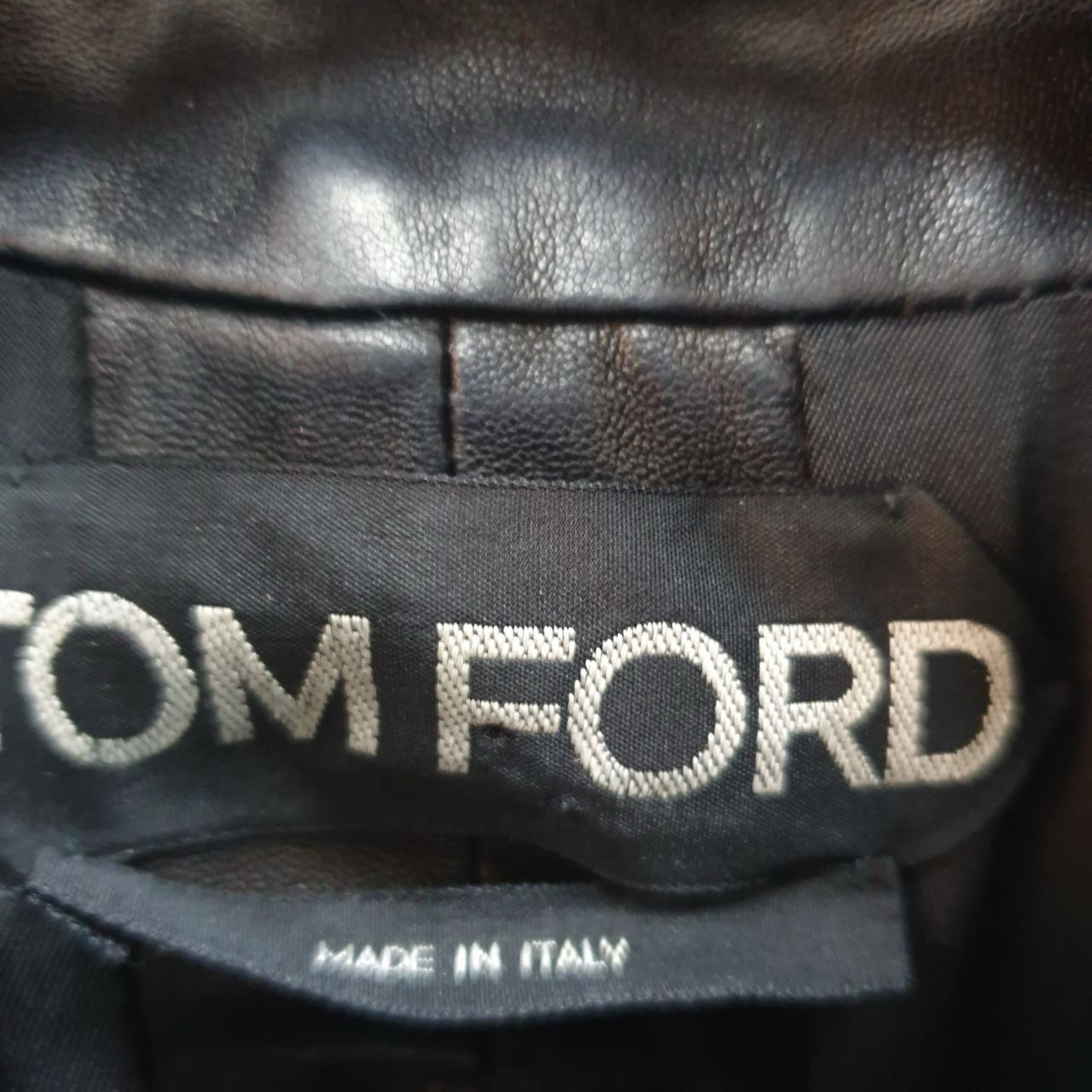 Tom Ford Lamb Leather Biker Jacket Sz.40