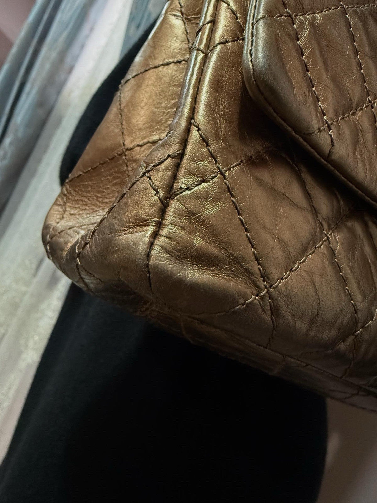 Chanel Chanel Bronze Aged Calfskin Reissue Double Flap Classic Bag