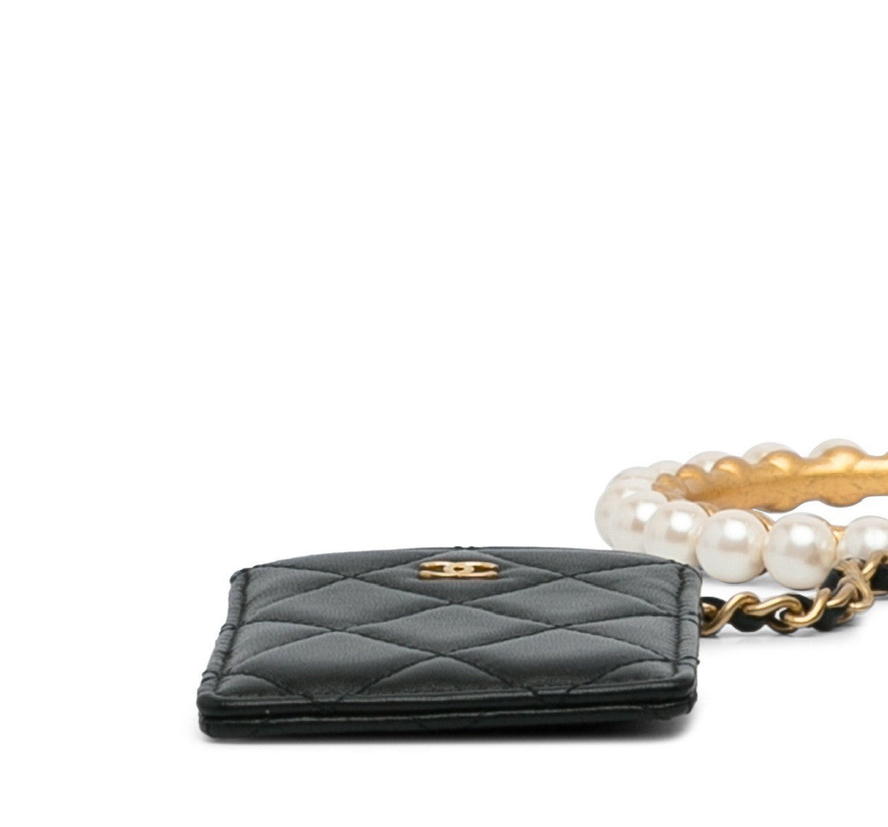 Chanel 2021 Pearl Crown Cc Wristlet Multi Pouches Clutch Bag