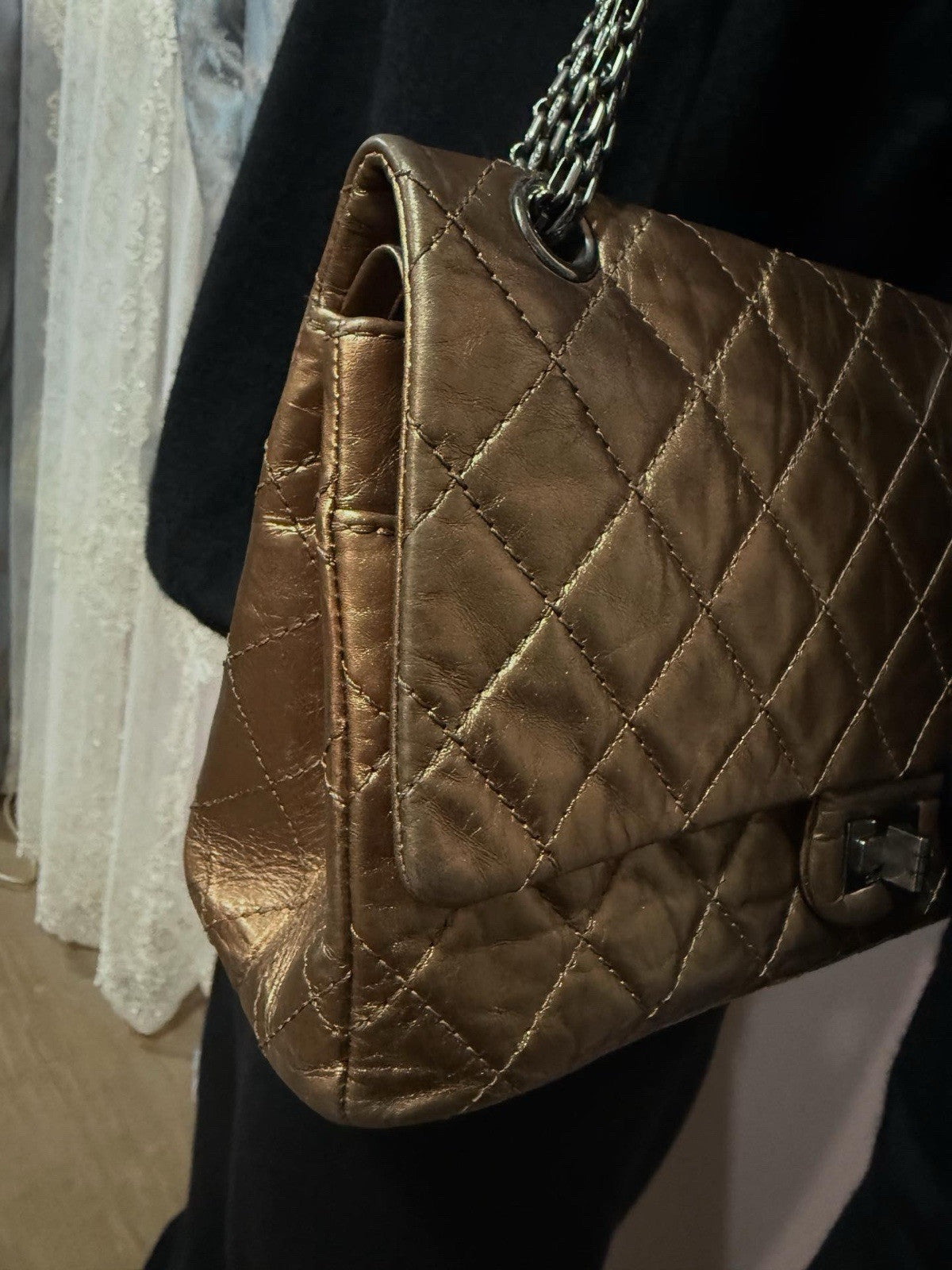 Chanel Chanel Bronze Aged Calfskin Reissue Double Flap Classic Bag