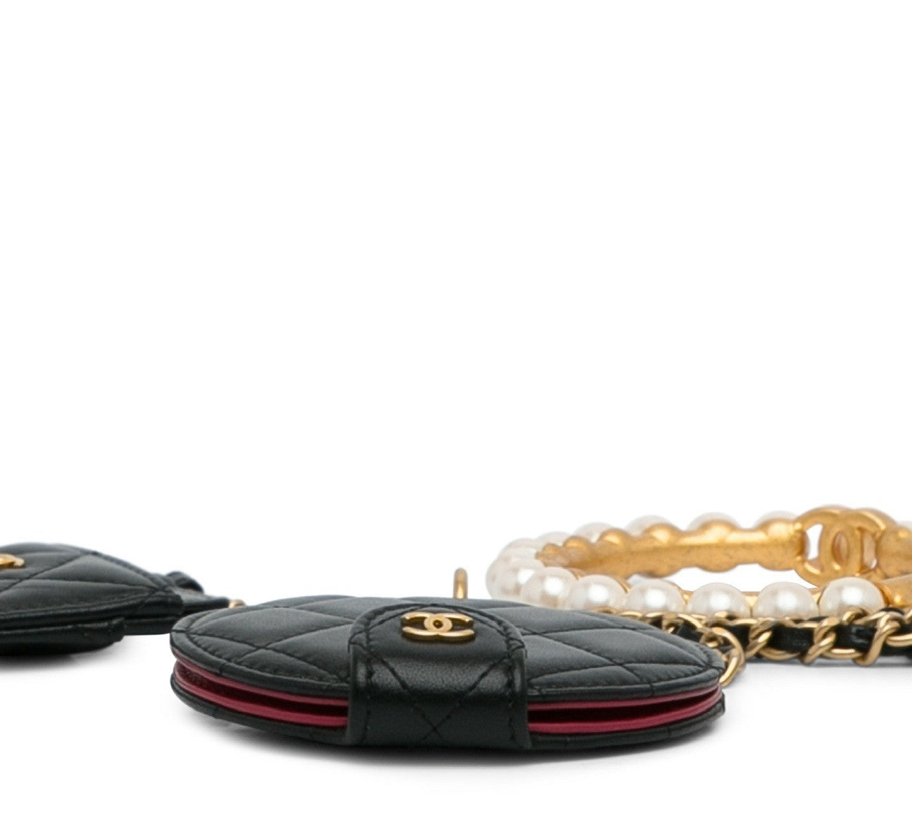 Chanel 2021 Pearl Crown Cc Wristlet Multi Pouches Clutch Bag